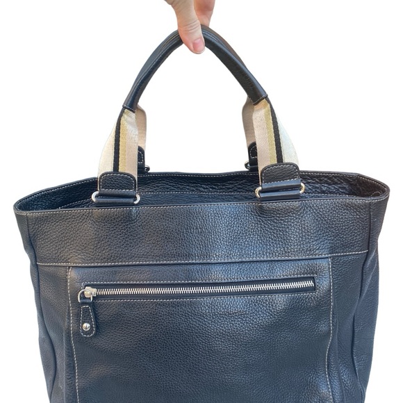 Furla Handbags - FURLA Black Pebbled Leather Hobo Handbag Purse Bag